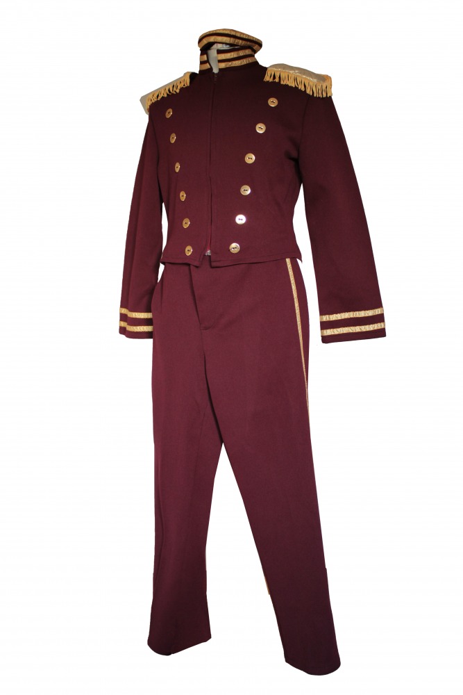 Men's Buttons Bell Boy Pantomime Costume Size M - L Image